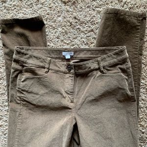 j.jill corduroy pants in soft taupe/brown size 10
